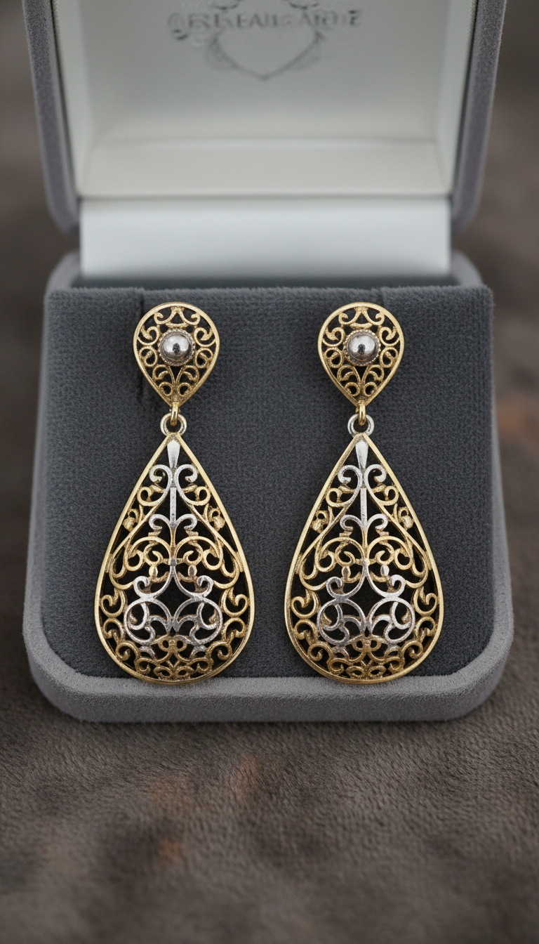 Empress filigree drop earrings