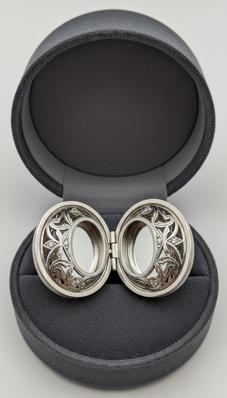 Legacy platinum locket pendant